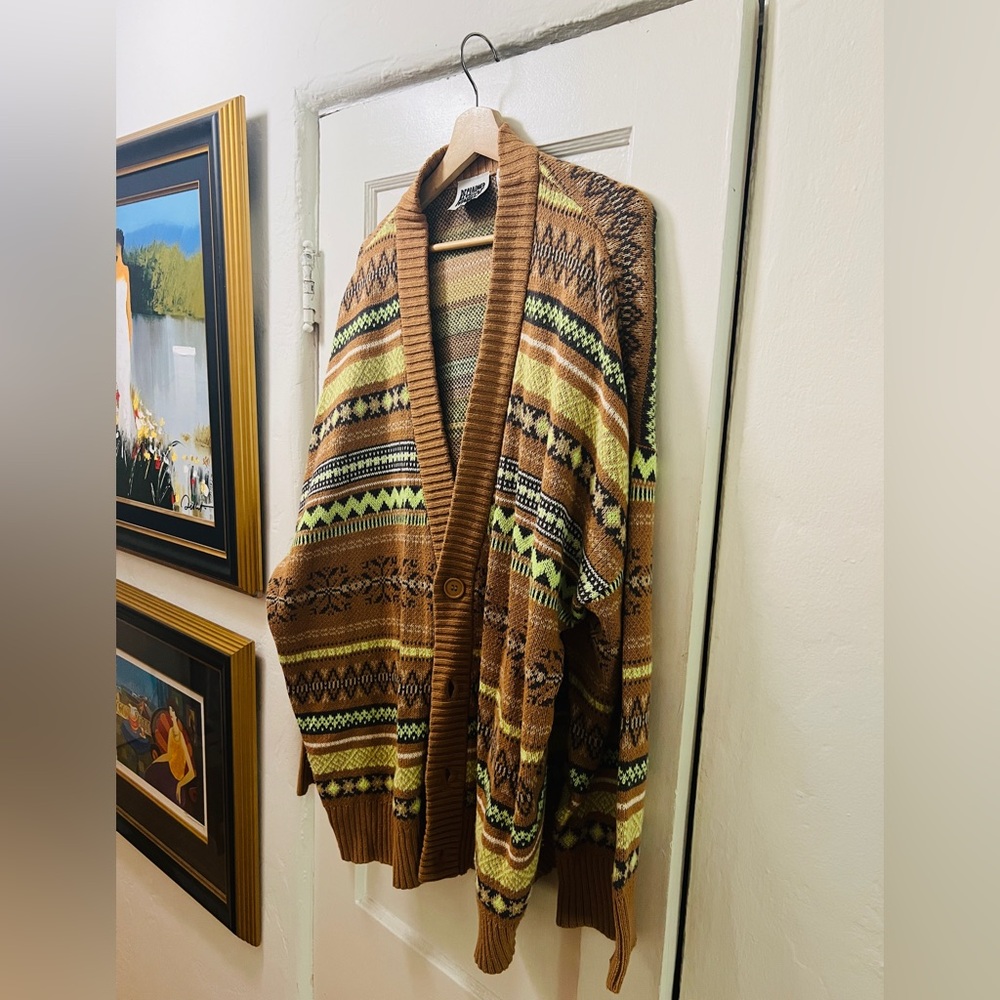 Reclaimed Vintage Sweater FairIsle Print Vintage Style Sweater